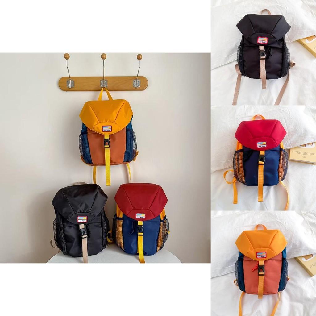 Backpack Kids Koreanstyle Colorblock  Student Bag Travel Backpack School