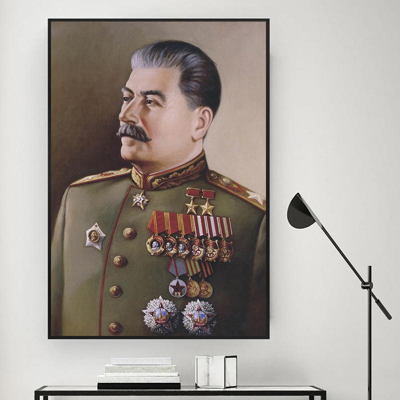 Знаменитый русский постер с портретом Иосифа Сталина и печать на холсте, картина в стиле ретро, ​​настенное искусство для гостиной, домашний декор, Куадрос