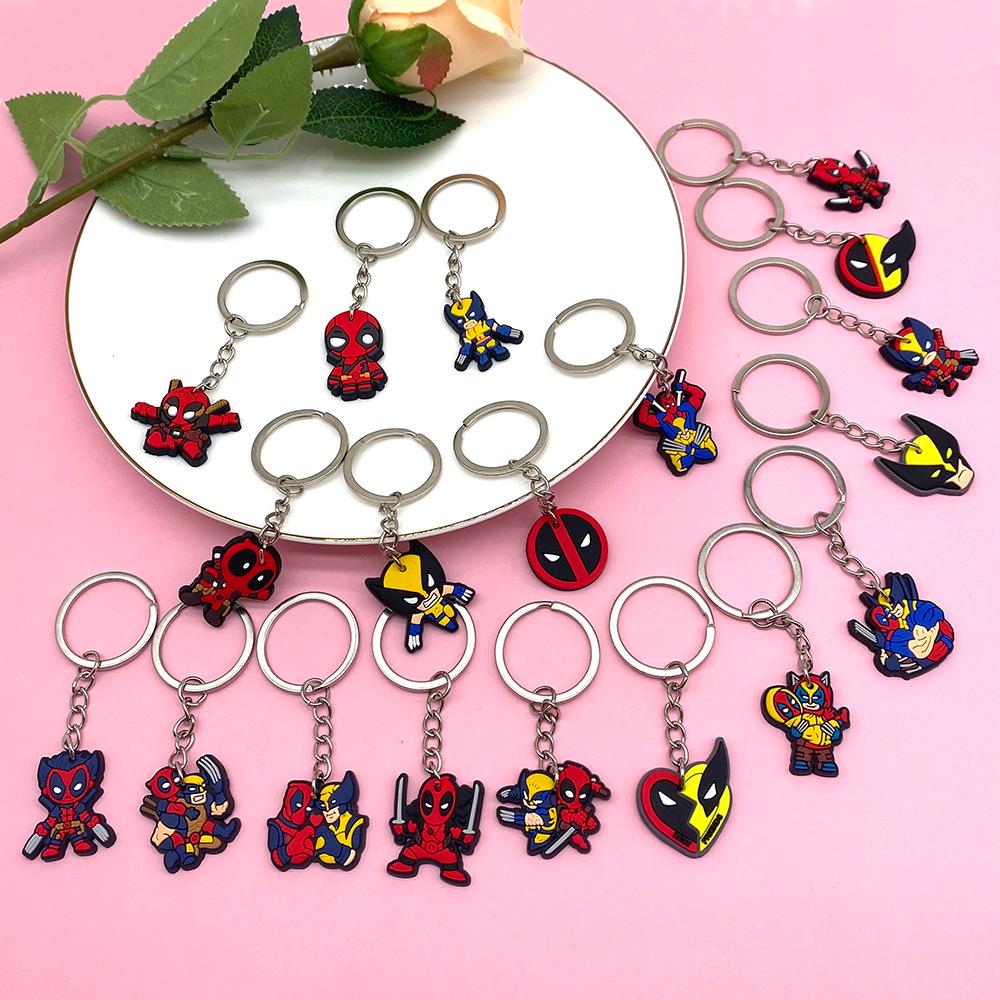 Мягкий ПВХ Брелок-Подвеска на Рюкзак Дэдпул и Росомаха
