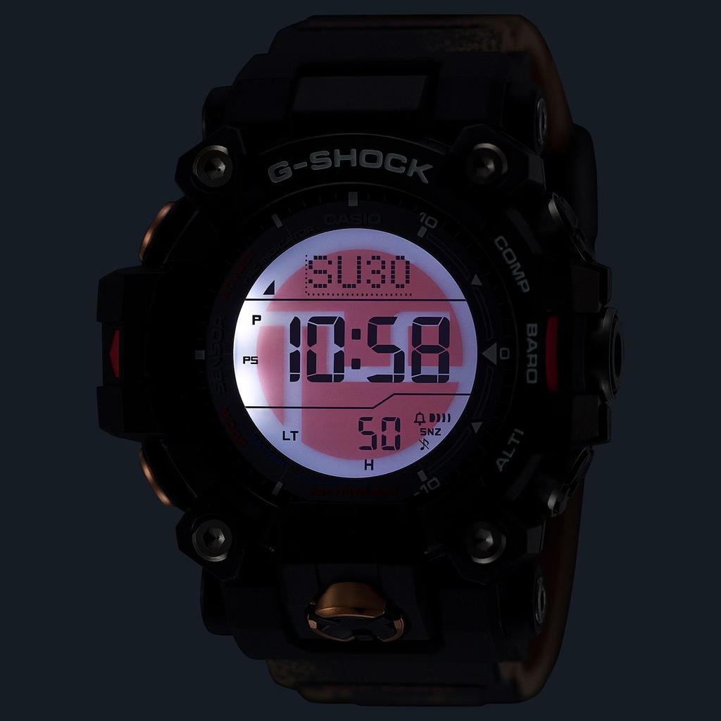 Casio Спортивные часы 200M Водонепроницаемые Кварцевый механизм Ремешок из смолы Мужские часы Серые GW-9500TLC-1JR