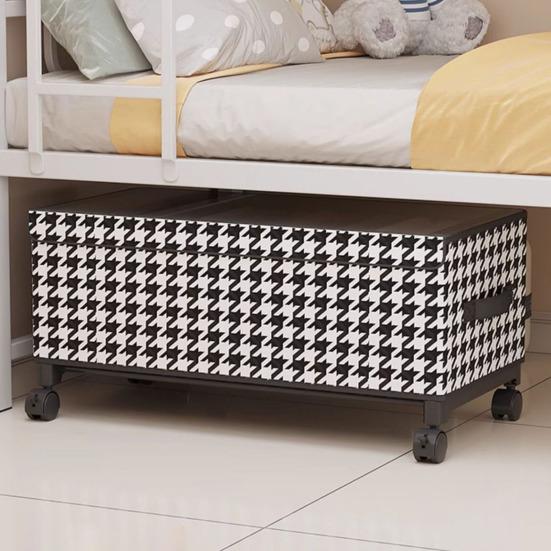 Контейнер для хранения под кроватью на колесиках, пыленепроницаемый органайзер под кровать с прозрачной крышкой, на колесиках