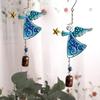Metal Angel Wind Chime Hanging Decoration Ornament With Wing and Bell - Decorative Hanging Bells, Gifts for Home Garden Decor Crafts