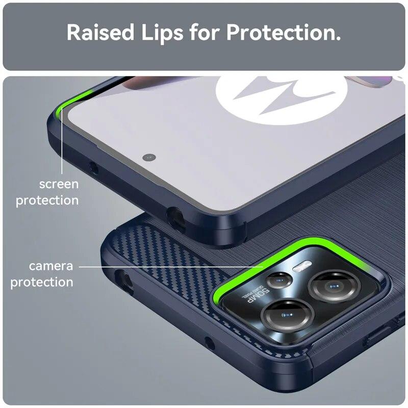 Carbon Fiber Case for Motorola Moto G10 G20 G30 G50 G60 G60S G31 G41 G51 G22 G32 G42 G52 G62 G72 G82 E20 E30 E40 E13 Phone Cover