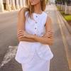 Women Casual Suit Square Collar Sleeveless Vest Long Skirt Suit Summer Matching Set for Party Office Daily Wear
