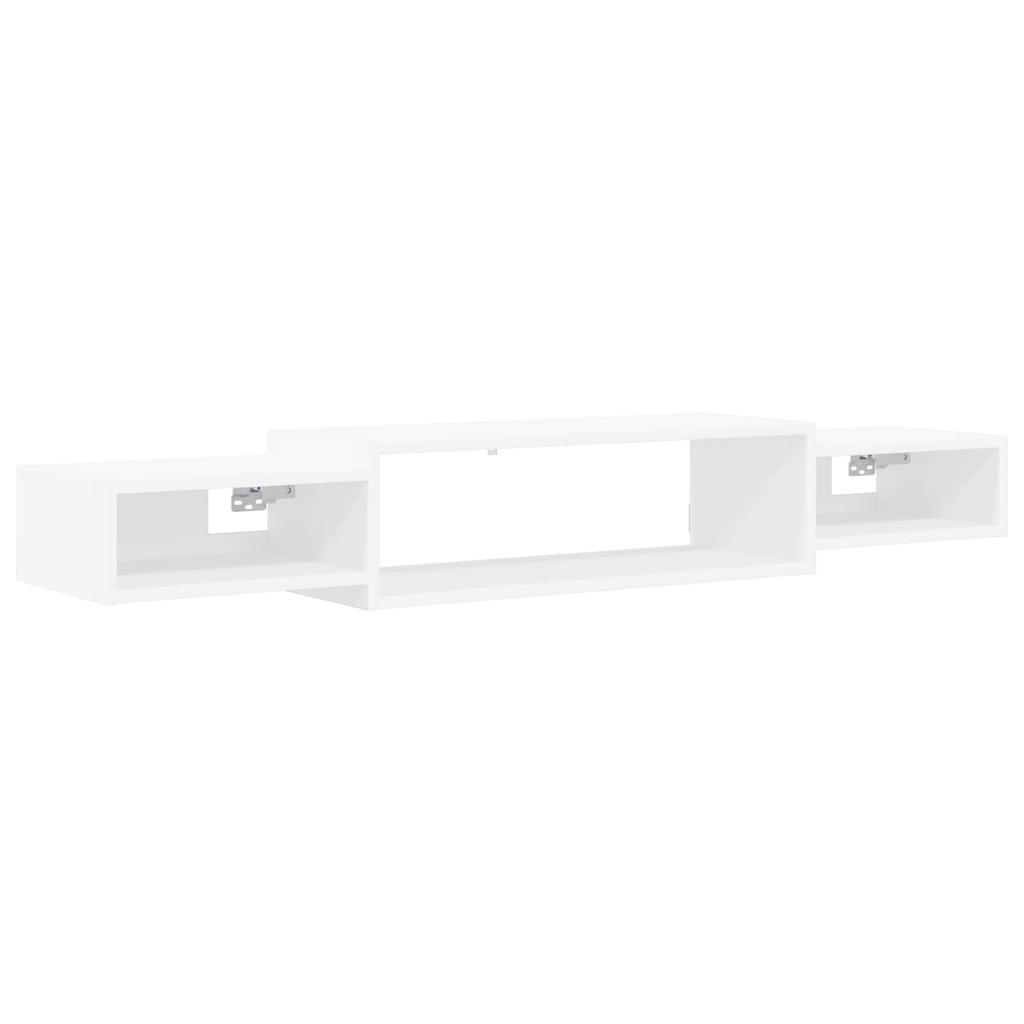 Wall Mounted TV Cabinet Wall Shelf White 140 x 28 x 21 cm