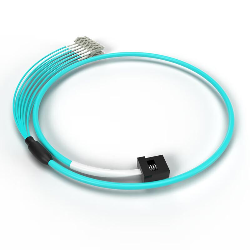 HAILE Telecom-Grade OM3 12-Core MT-LC Multimode Fiber Optic Patch Cord - 10 Gigabit