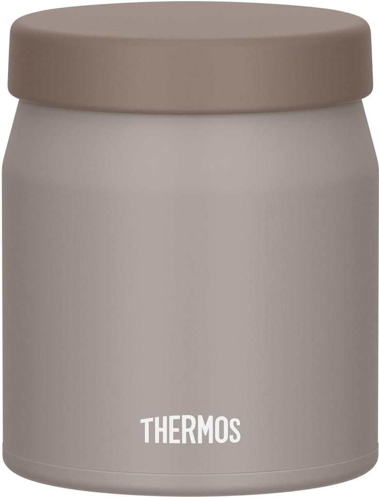 Thermos Vacuum Insulated Soup Integrated All Parts Dishwasher GG Jar, 300ml, Greige, Gasket, Safe, JEF-300