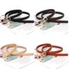Womens Versatile Pu Leather Belt With Metal Buckle For Work And Casual Outfits