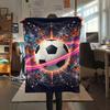 1Pc StarRingball Print Flannel Blanket, High quality Comfortable for All Seasons, Home Decor, Warmth and Comfort, Perfect for Christmas Gifts