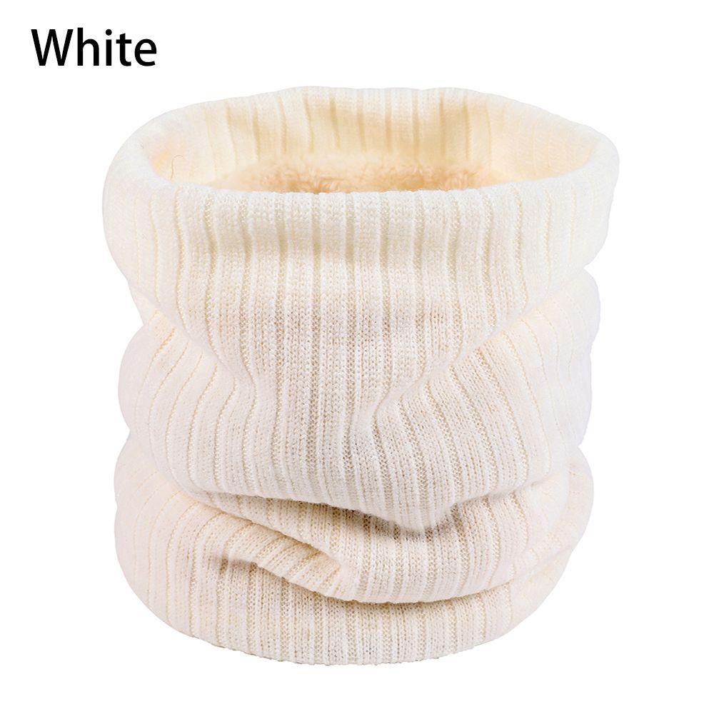 Collar Scarf Double-Layer Neck Warmer Circle Loop Scarves Winter Neck Gaiter Fleece Lined Scarf