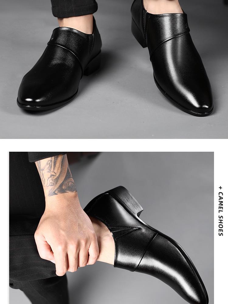 Мужская осенняя кожаная обувь Cross-Border: Деловые, формальные и повседневные стили больших размеров для свадеб и торжественных случаев.