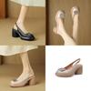 Summer Fashion Thick Heel Sandals For Women With Round Toe And Rubber Sole