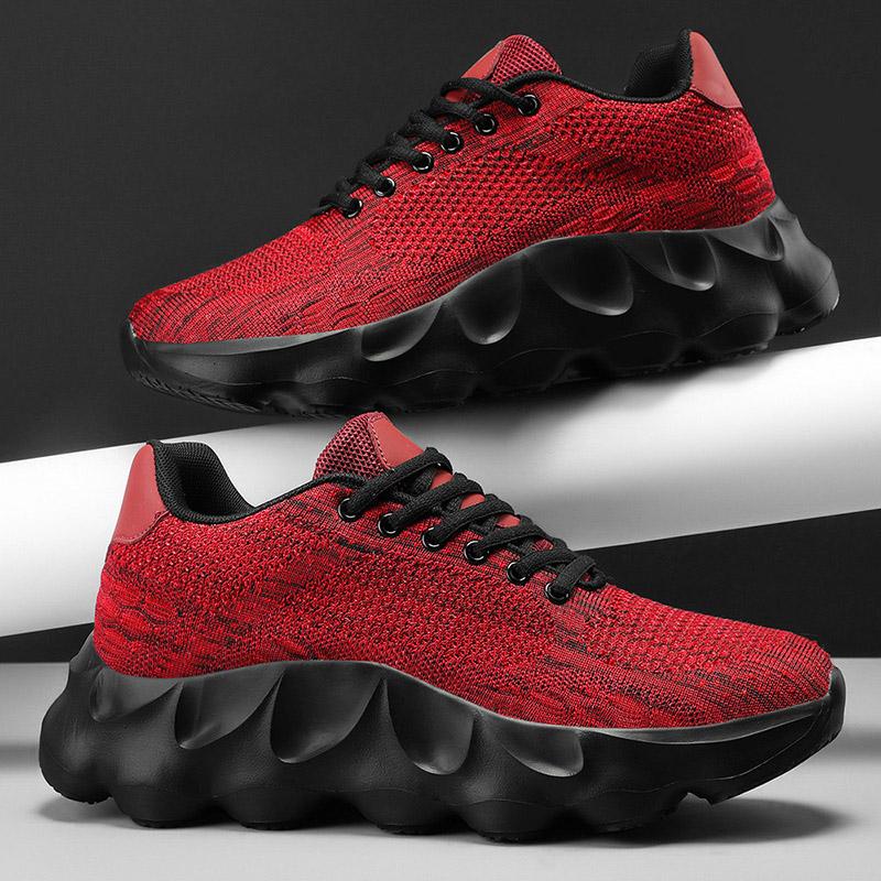 Mens Running Shoes Big Size Mesh Flat Casual Flat Comfortable Gym Training Footwear Luxury Design Lace-up Sneakers Man