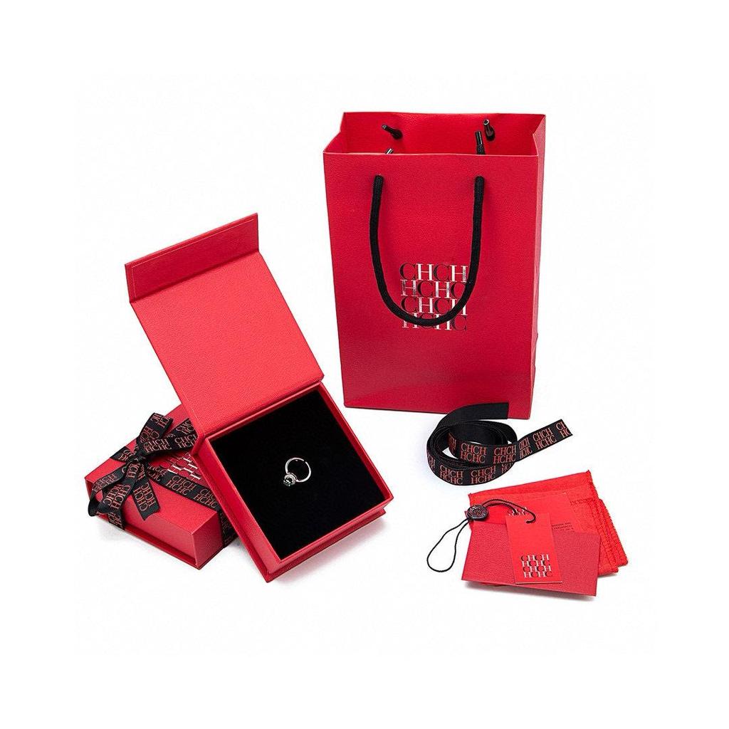 CHHC Adjustable Women's Cubic Zirconia Ring with Gift Box