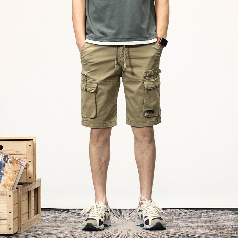 Рабочие шорты мужские тонкие брюки мужские летние новые модные уличные свободные прямые мужские брюки с высоким чувством