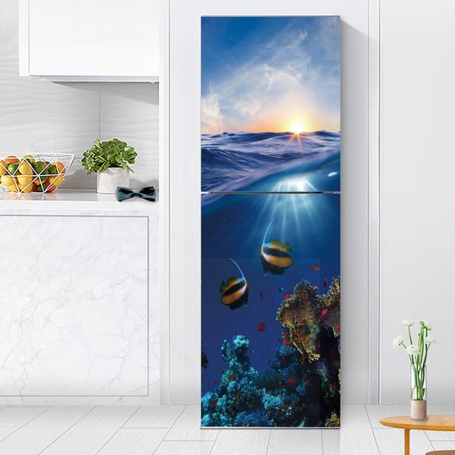 Наклейки с розами на холодильник, обои для кухни, виниловый плакат, наклейка на холодильник, домашний декор, спальня, новогоднее украшение