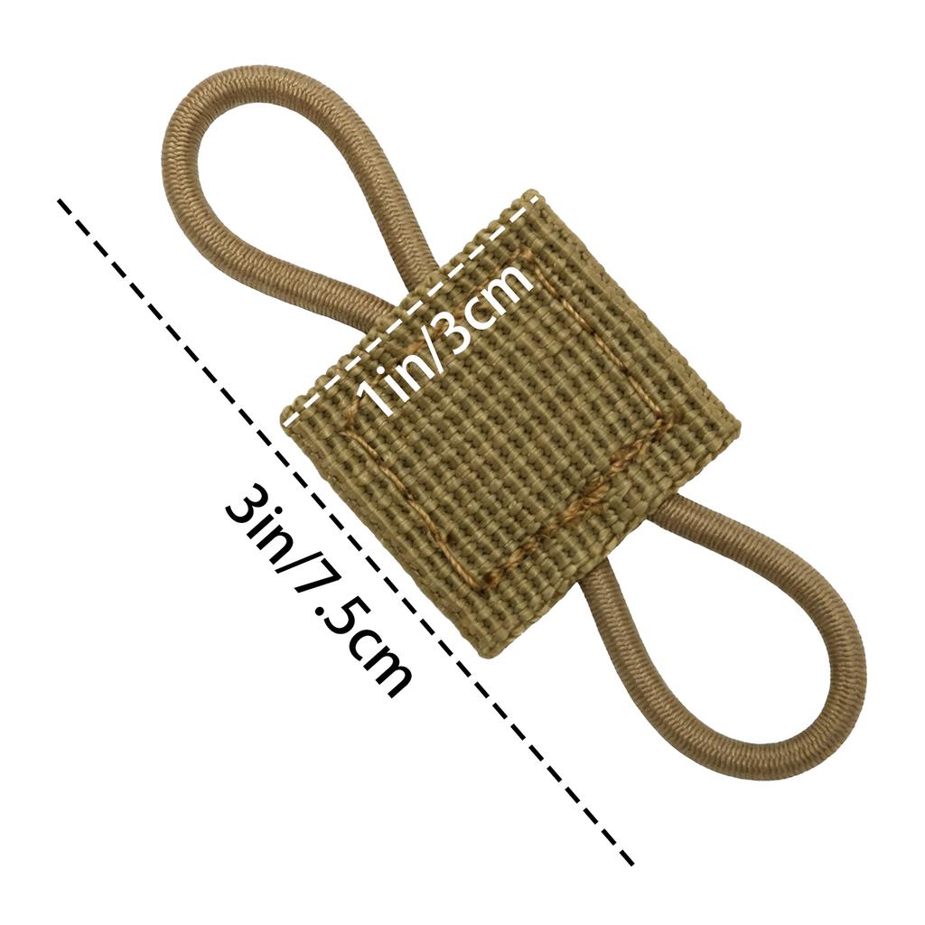 Tactical Multi-Purpose Connecting Rope MOLLE System Backpack Vest Accessory Elastic Webbing Buckle Retainer for Stick/Pipe/Tube