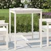 VidaXL Garden Table White 82.5x82.5x110 Cm Solid Pine Wood 824082