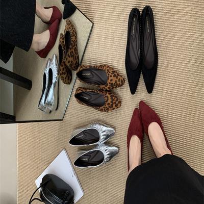 Французские туфли-лодочки с леопардовым принтом, женские туфли с мелким вырезом, новинка весны и лета 2025 года, вечерние туфли, кожаные туфли с ремешком на щиколотке, высокие каблуки