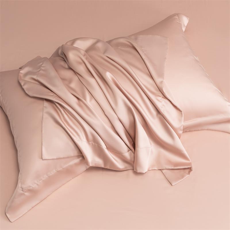 Tencel Silk Pillowcase Ice Silk Cool Pillowcase Solid Color Mulberry Silk Pillow Core