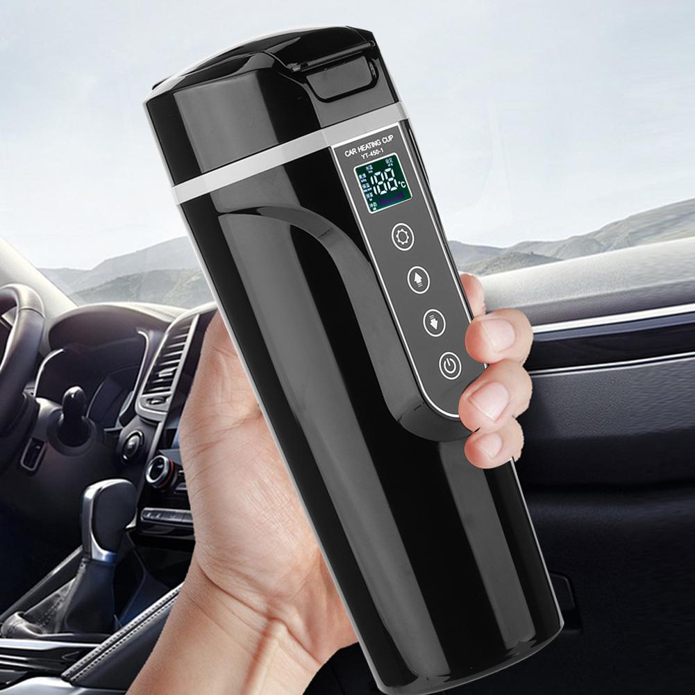 Car Home Dual Use Electric Kettle Water Heating Cup Temperature Control Cigarette Lighter 12V