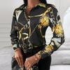 S-XXL Women's Printed Long-sleeved Shirt