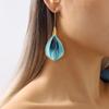 Fashion Colorful Flowers Long Earrings Wind Holiday Alloy Drop Earrings