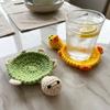 Funny Knitted Cup Mat Hand Woven Animal Drink Coaster Crochet Turtle Coaster  Restaurant Table