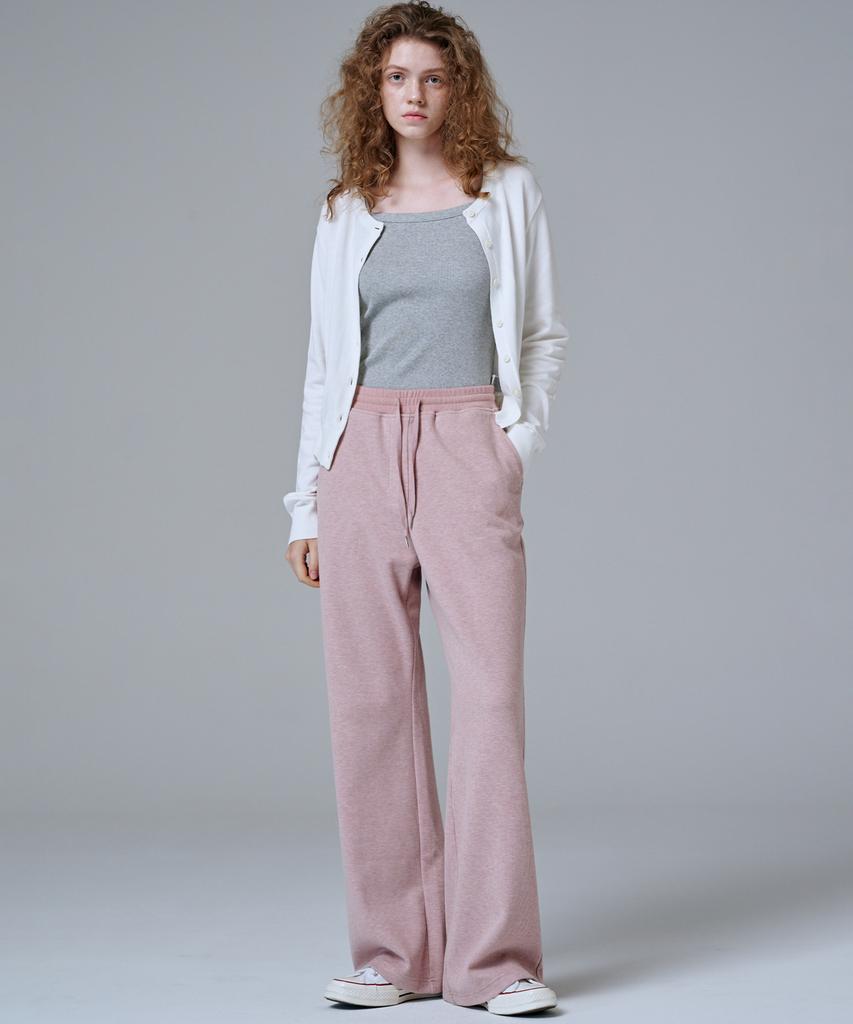 MALOUPE 2303 Knit Corduroy Flare Pants (Pink)