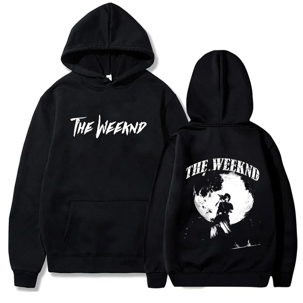 Флисовые толстовки Weeknd Повседневные свободные худи Оверсайз худи The Weeknd Уличная одежда Лонгслив Унисекс С принтом