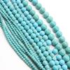Light Blue Turquoises Stone Natural Round Beads 15"Strand Smooth Loose Spacer Beads 4/6/8/10/12mm for Jewelry Making DIY Bracelets Accessories