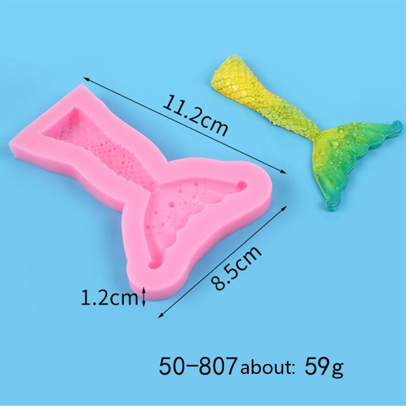 Mermaid Tail Silicone Resin Mold DIY Ocean Mermaid Shell Conch Fondant Chocolate Cupcake Gumpaste Baking Cake Decorating Tools