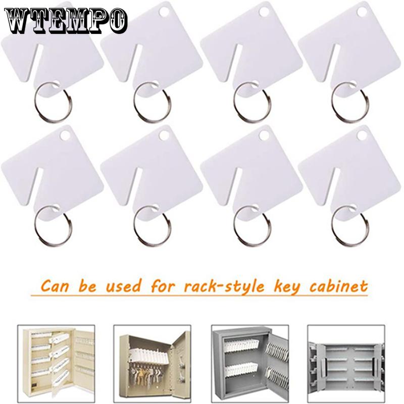 WTEMPO Пустая акриловая бирка для ключей, акриловая пряжка для ключей, акриловая бирка для классификации ключей, карточка для квитанций для шкафчика для ключей