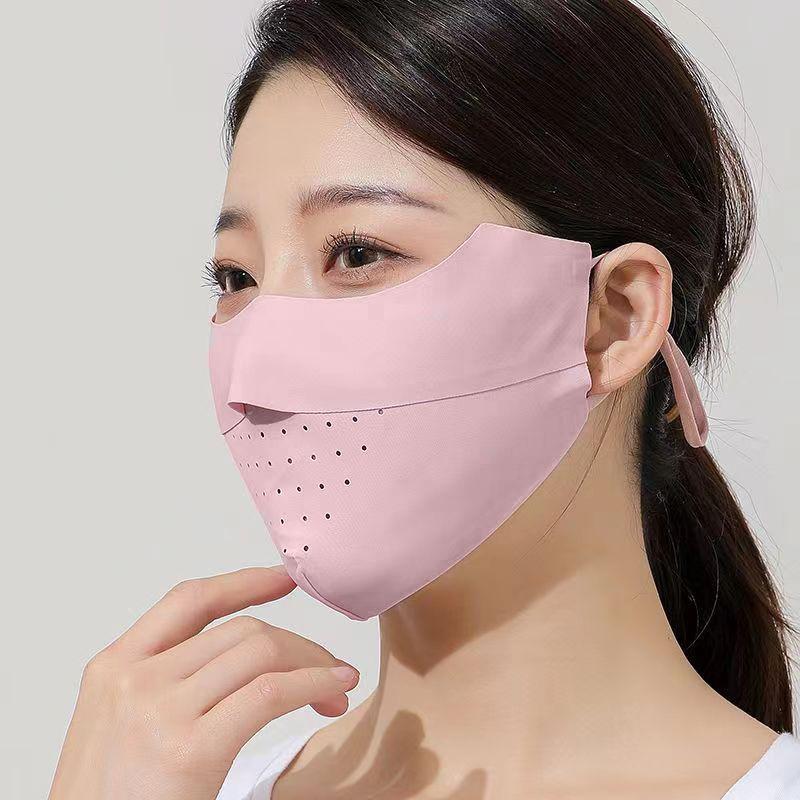Ice Silk Face Mask Sun Protection Summer Breathable Men Women Outdoor Running Sports Mask