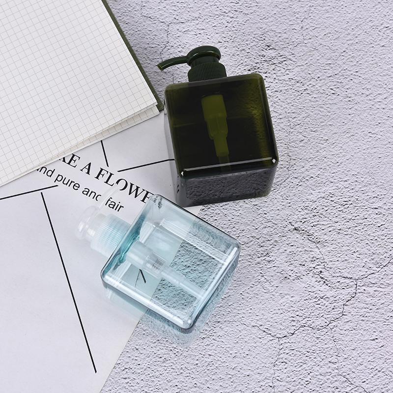 250 мл бутылка лосьона квадратная пустая пластиковая бутылка шампунь мытье лица бутылка