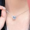 Gradient Blue Butterfly Clavicle Necklace – Elegant Design for Women, Perfect Valentine's Day Gift