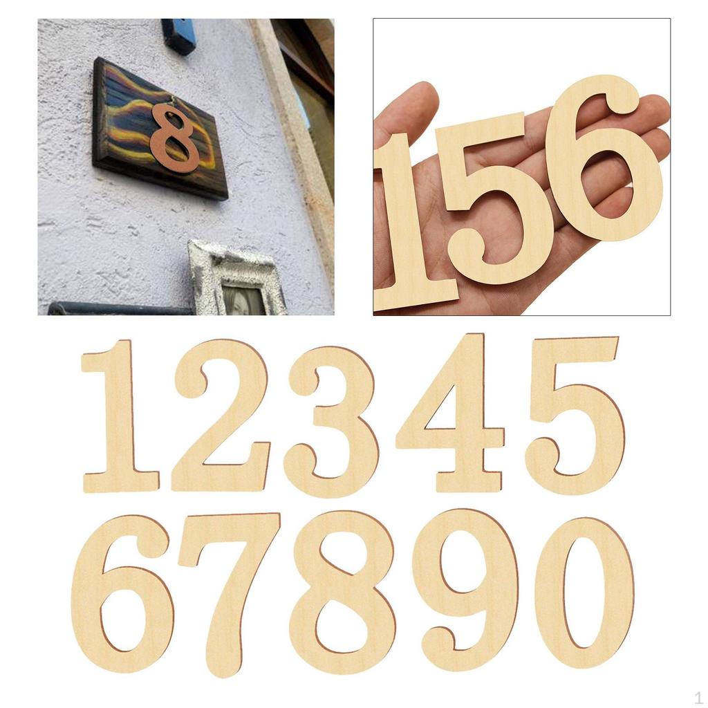 Wooden Numbers Shapes - 10pcs/Set