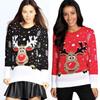 Stylish Unisex Christmas O-neck Knitted Sweater Comfortable Retro Jumper Knitwear For Holiday Joy