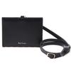 Paul Smith Кожаный ID-кейс с отделкой Bright Stripe SS24, Черный, 813005 P848 (Без персонализации)