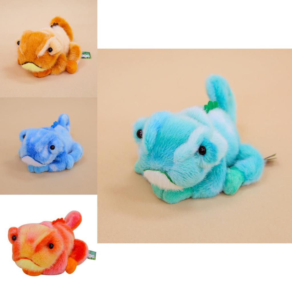 Plush Animal Keychain With Magnetic Color Changing Chameleon For Cute Gift And Decoration