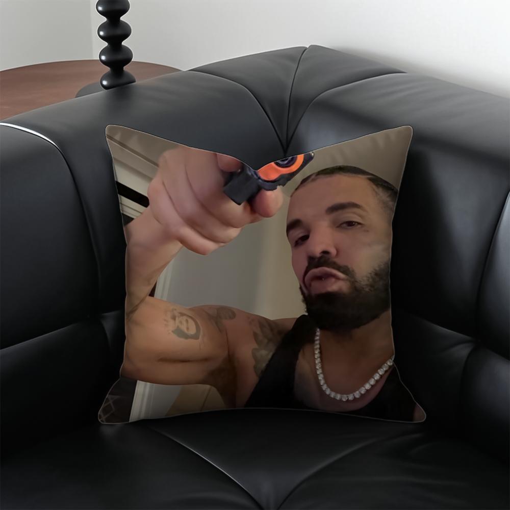 funny ddrake meme Cushion Cover Pillow Case Antidustmite Invisible zipper silky plush cushion