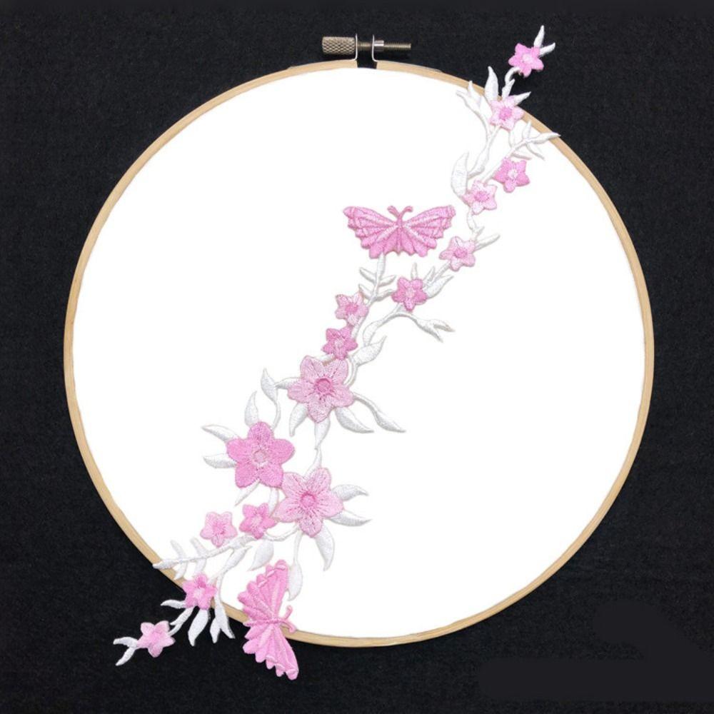 With Adhesive Patches Craft Garment Sewing Fabric Sticker Patch Applique Clothing Embroidery