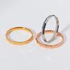 Korean Minimalist Faceted Titanium Steel Ring for Girls