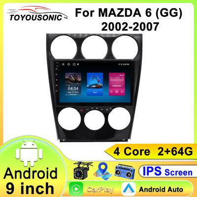 Для MAZDA 6 (GG) 2002-2007 Навигационная GPS Android автомагнитола Мультимедийный плеер Стерео wifi+4G Carplay авто видео