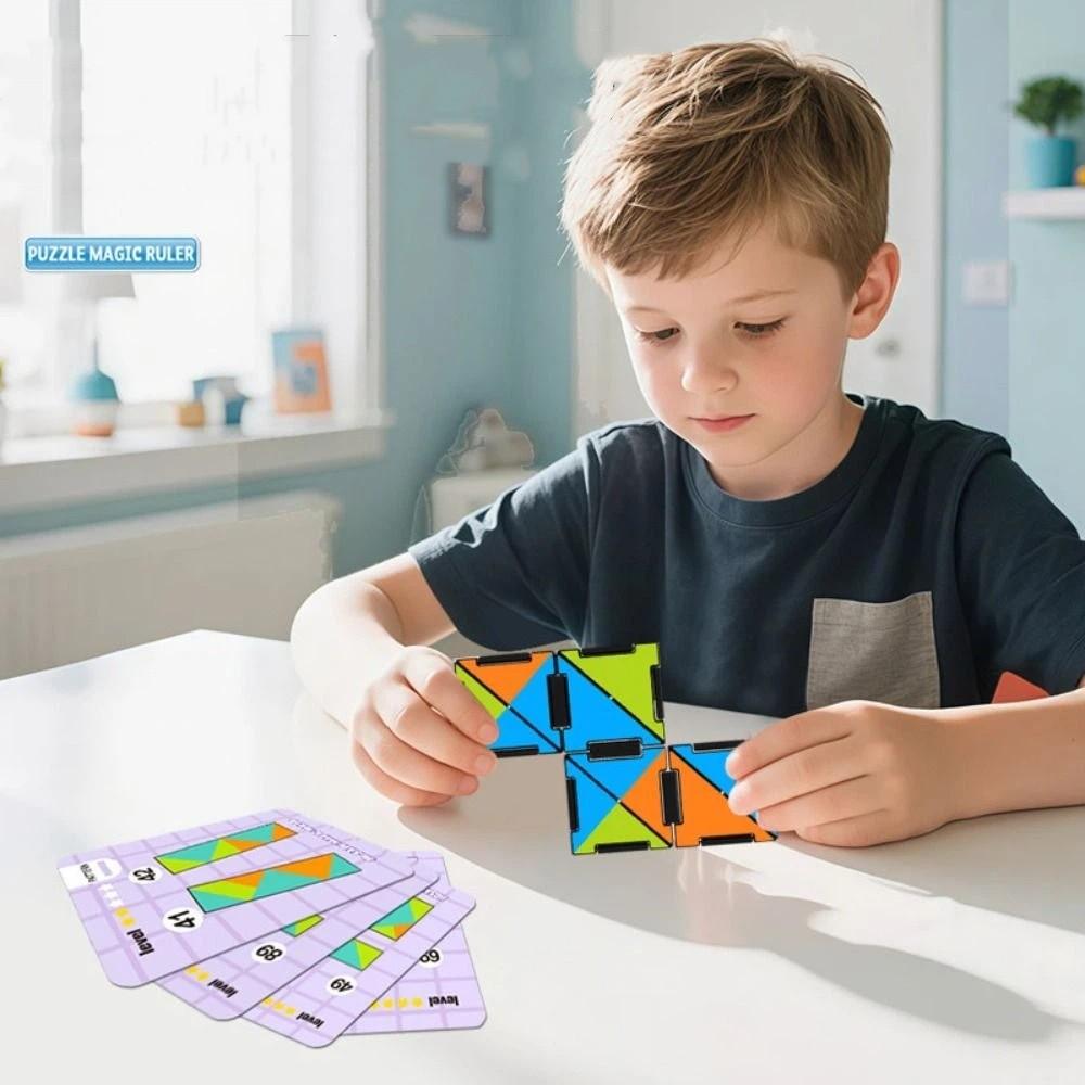 Versatile Assembly Transforming Puzzle Cube Building Model Jigsaw Puzzle Ruler Children Gift