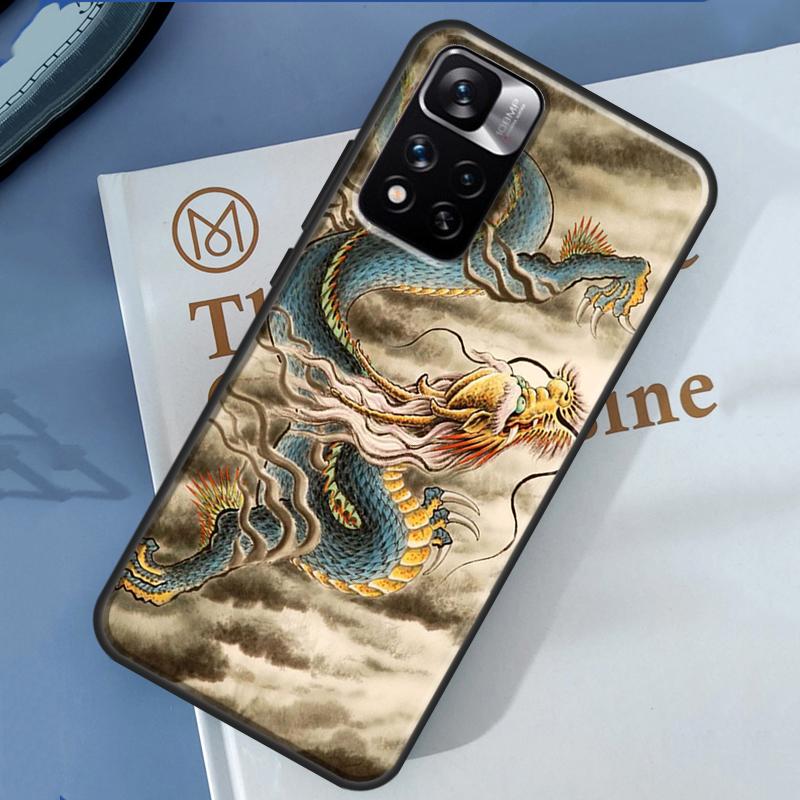 Чехол с китайским драконом для Xiaomi Redmi Note 14 13 11 9 10 12 Pro 9S 10S 11S 12S Redmi 10C 12C 13C 14C