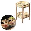 2 Tier Storage Basket Bread Box Multifunctional Sundries Organizer Fruit Rack Serving Tray for Patio