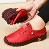 2024 New Spring Casual Women Shoes Platform Loafers  Lace Up Leather Flats Slip-On Mom Shoe