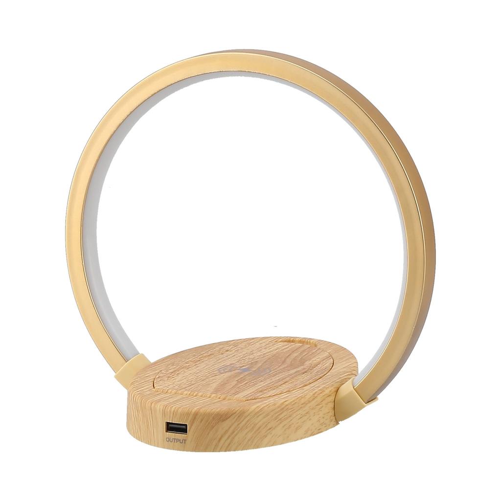 Светодиодная лампа-беспроводное зарядное устройство с 3 режимами освещения, заботливый свет для чтения для спальни, дома(Овальный стиль )