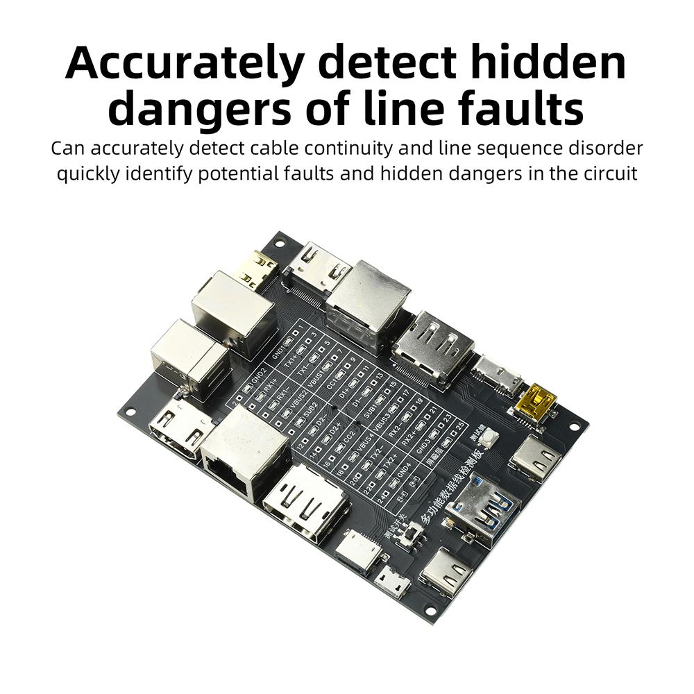 Portable Cable Tester For USB HDMI Type C Network Printer Wires With CR1220 Battery Compact Multi Interface Testing Module
